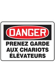 Enseigne "Danger, Prenez garde aux chariots élévateurs" #TQ0SP149000