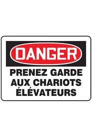 "Danger, Prenez garde aux chariots élévateurs" Safety Sign #TQ0SP149000