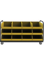 Double-Sided Mobile Tub Rack, 12 bins #TQ0FM026000