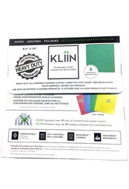 Kliin Reusable and Compostable Sheets Wipes #KL094042000