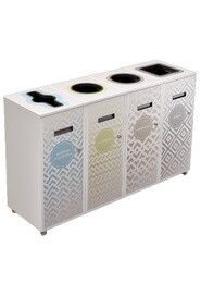 LOUNGE 4-Stream Recycling Station 58L #NILO5804P7BLA