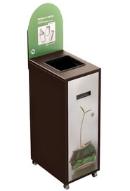 MULTIPLUS Station de recyclage avec couvercle 58L #NIMU58P1COBRU