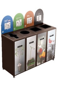 MULTIPLUS 4-Stream Recycling Station 58L #NIMU5804P1BRU