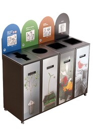 MULTIPLUS 4-Stream Recycling Station 58L #NIMU5804P1NOI
