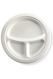 Assiette ronde compostable à 3 compartiments #GL006024000