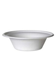 Bol rond compostable blanc en bagasse #GL006040000