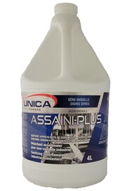 ASSAINI-PLUS Détachant et assainissant pour lave-vaisselle industriel #QC00NCHL040