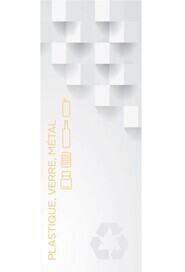 Autocollant "Plastique / Verre / Métal" pour station Multiplus #NI0PVMP8120