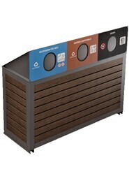 Le Charlevoix 3 Streams Recycling Station 110 L #NICH3110ASH