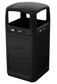 Renegade Outdoor Single Waste Container with Open Lid #BU193417000
