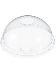 Recyclable Plastic Clear Dome Lid for 12 - 24 oz Cups #EC701111600