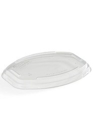 Clear Recyclable Plastic Lid for 12 oz Oval Container #EC400926100