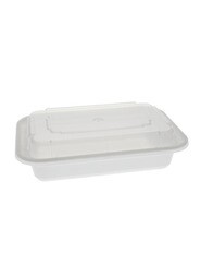 Rectangular Recyclable and Reusable Plastic Container with Lid #EC450552500