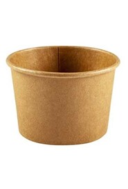 Contenant rond en carton kraft recyclable #EC700041900