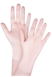 Gants en vinyle clair 4 mil sans poudre #TQSGX028000