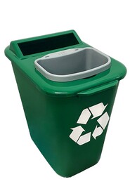 MOBILIA Corbeille de recyclage avec couvercle 7 gal #NIMOB26DUOV