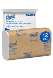 06041 SCOTT C-Fold White Hand Towel, 12 x 200 Sheets #KC006041000