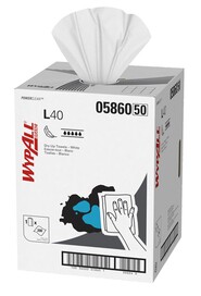 Wypall L40 White Pop-Up Box Heavy Duty Cloths #KC005860000