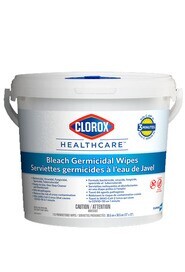 CLOROX HEALTHCARE Bleach Germicidal Wipes #CL030358000