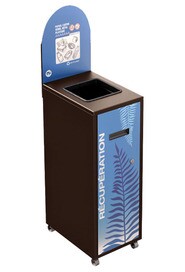 MULTIPLUS Station de recyclage avec couvercle 120L #NIMU120P3MRBRU