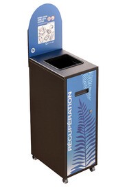 MULTIPLUS Station de recyclage avec couvercle 120L #NIMU120P3MRNOI