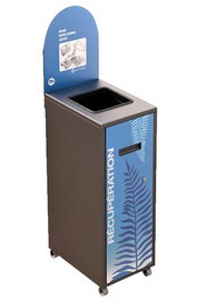 MULTIPLUS Station de recyclage avec couvercle 120L #NIMU120P3PCGRI