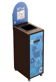 MULTIPLUS Station de recyclage avec couvercle 120L #NIMU120P4MRBRU
