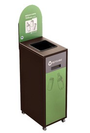 MULTIPLUS Station de recyclage avec couvercle 120L #NIMU120P6COBRU