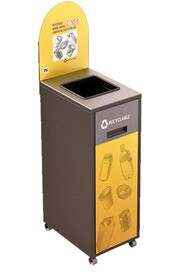 MULTIPLUS Station de recyclage avec couvercle 120L #NIMU120P6PVMGRI
