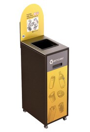 MULTIPLUS Station de recyclage avec couvercle 120L #NIMU120P6PVMNOI