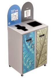 MULTIPLUS Îlot de recyclage double 58L #NIMU5802P2BLA