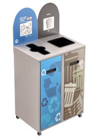MULTIPLUS Îlot de recyclage double 58L #NIMU5802P4BLA