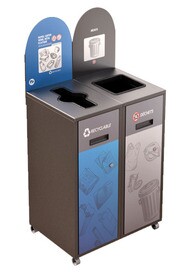 MULTIPLUS Îlot de recyclage double 58L #NIMU5802P6GRI