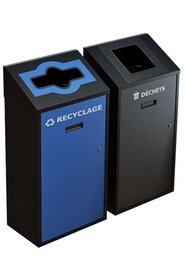 TRANSIT Double Wall Mounted Recycling Station 58L #NITR5802MUNOI