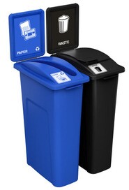 WASTE WATCHER Station de recyclage du papier avec panneau 46 gal #BU202788000