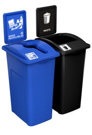 WASTE WATCHER Station de recyclage mixte avec panneau 64 gal #BU203203000