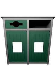 AURA Station extérieur double pour le recyclage mixte 64 gal #BU166525000