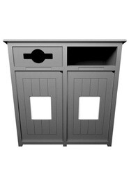 AURA Grey Double Mixed Recycling Station 64 Gal #BU159179000