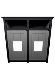 AURA Station de recyclage double avec panneau 64 gal #BU199488000