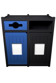 VISION Îlot de recyclage mixte avec panneau 64 gal #BU167772000