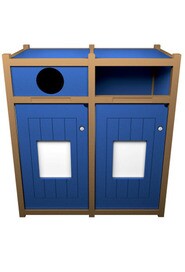 VISION Îlot pour le recyclage des canettes et bouteilles 64 gal #BU174236000