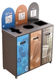 MULTIPLUS 3-Stream Recycling Station 58L #NIMU5803P4GRI