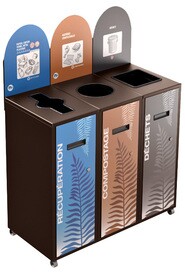 MULTIPLUS Îlot de récupération à 3 voies 120L #NIMU12003P3BRU