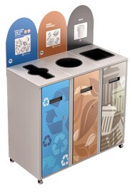MULTIPLUS Îlot de récupération à 3 voies 120L #NIMU12003P4BLA