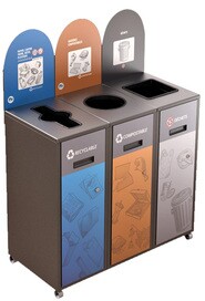 MULTIPLUS Îlot de récupération à 3 voies 120L #NIMU12003P6GRI