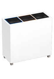 SHACK 3-Stream Customizable Recycling Station 58L #NISH5803BLA