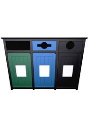 AURA 3 Section Recycling Station 96 Gal #BU196019000