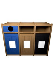 VISION Station de recyclage 3 voies 96 gal #BU158365000