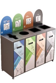 MULTIPLUS 4-Stream Recycling Station 58L #NIMU5804P5GRI
