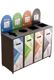 MULTIPLUS 4-Stream Recycling Station 58L #NIMU5804P5NOI